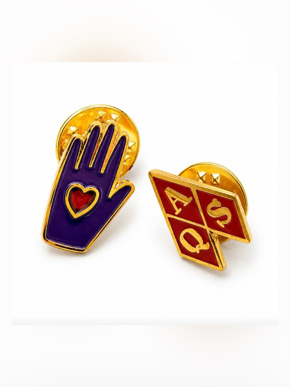 2 AMERICAN QUILTERS SOCIETY PINS